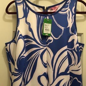 Lily Pulitzer dress size XL NWT blue and white